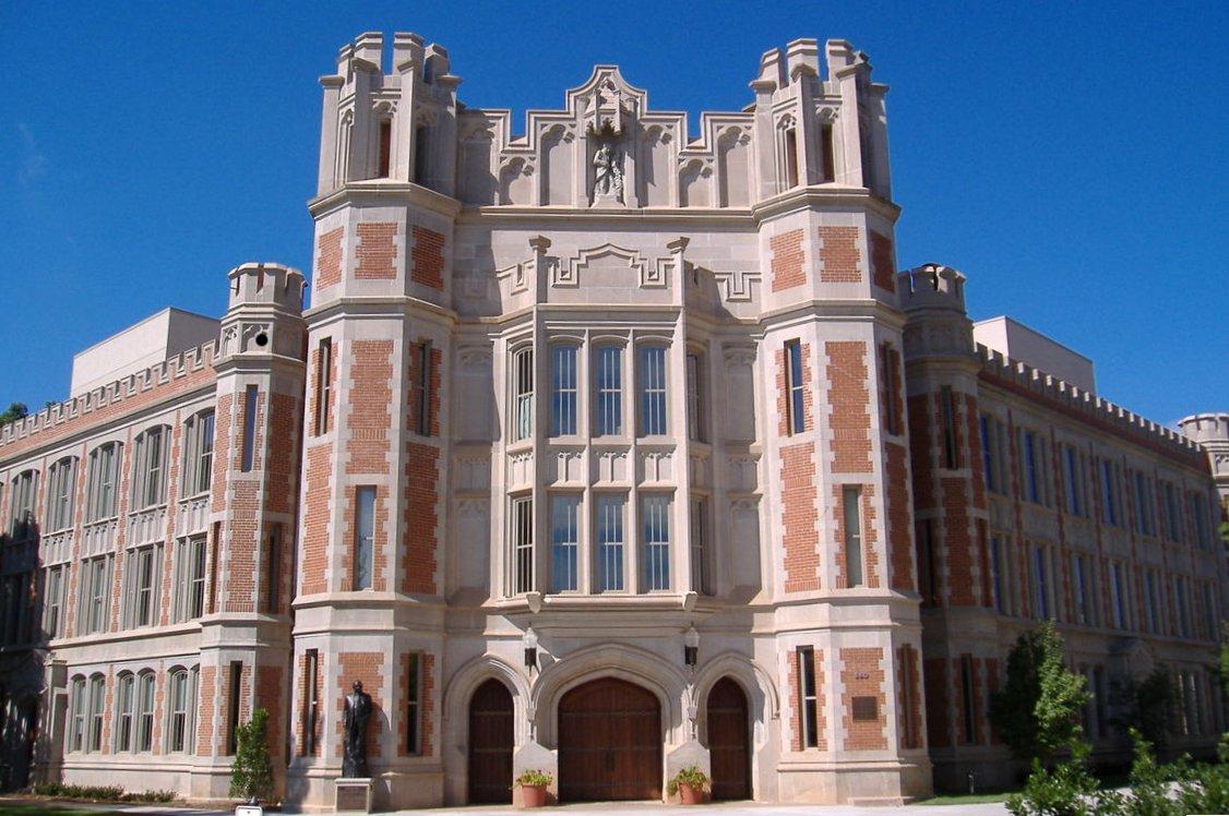 A view of Holmberg Hall of the University of Oklahoma in Norman, OK.