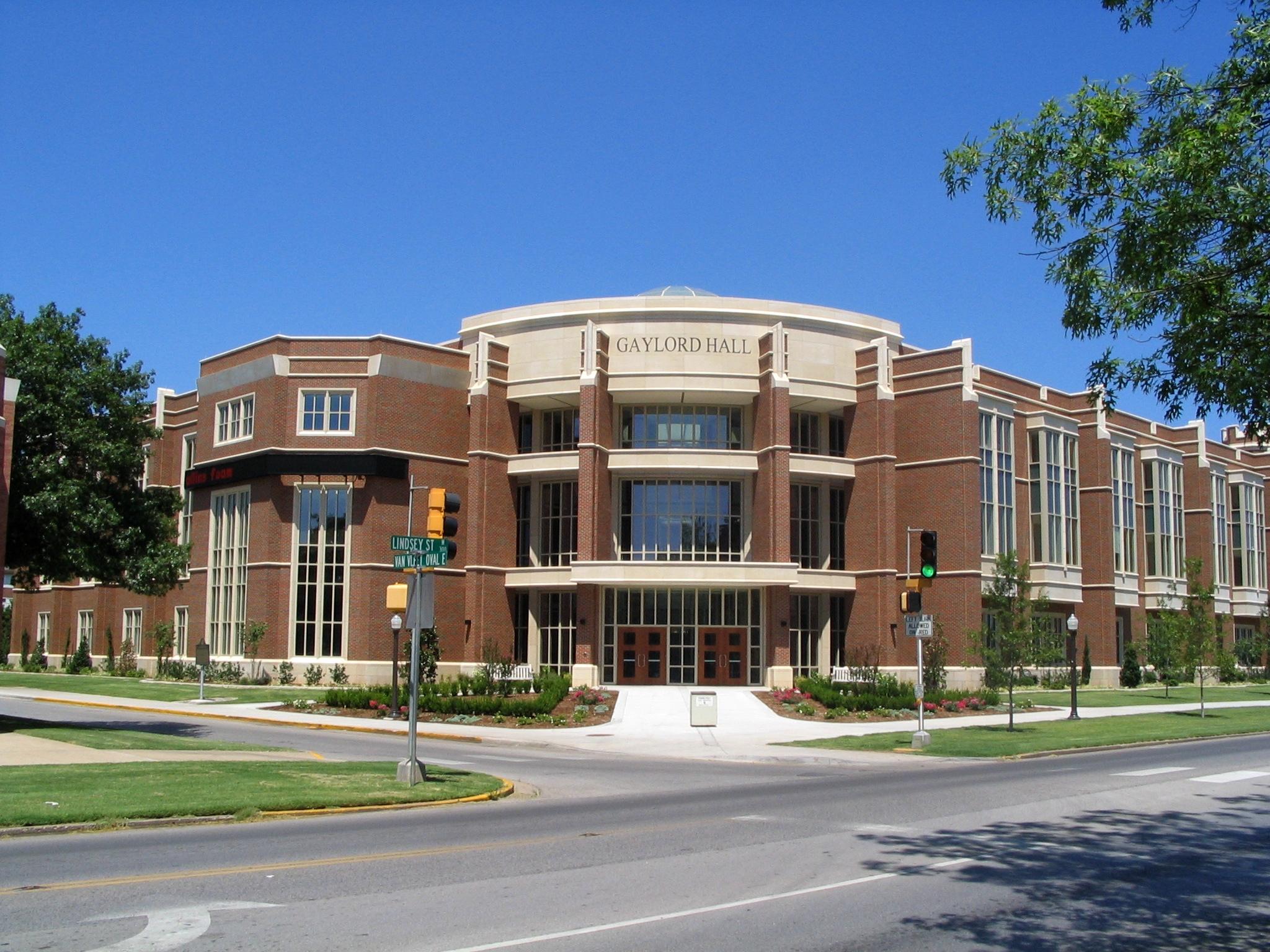 Front of Gaylord Hall in Norman, OK.