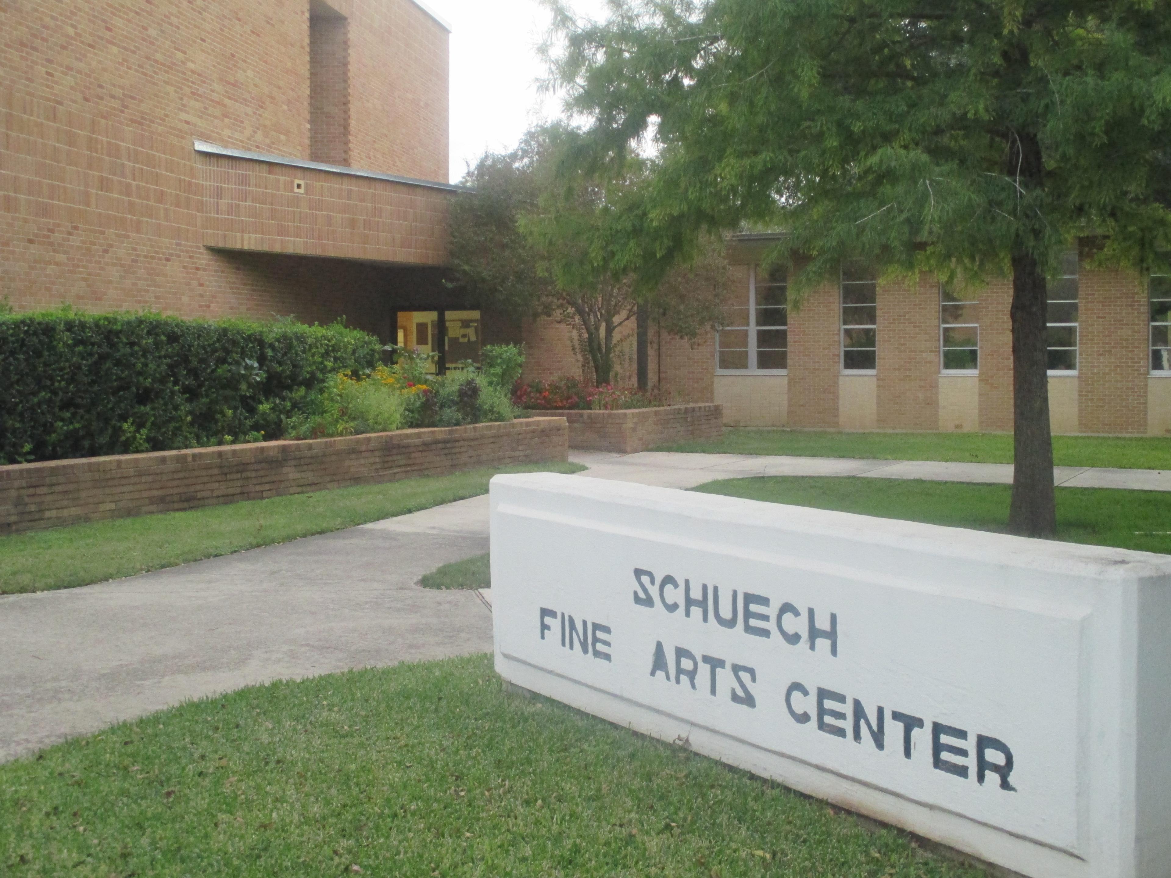 I took photo with Canon camera of Schuech Fine Arts Center at Texas Lutheran University in Seguin.
