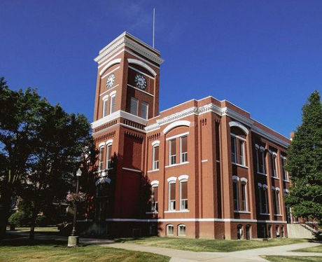 The building facing southwest.