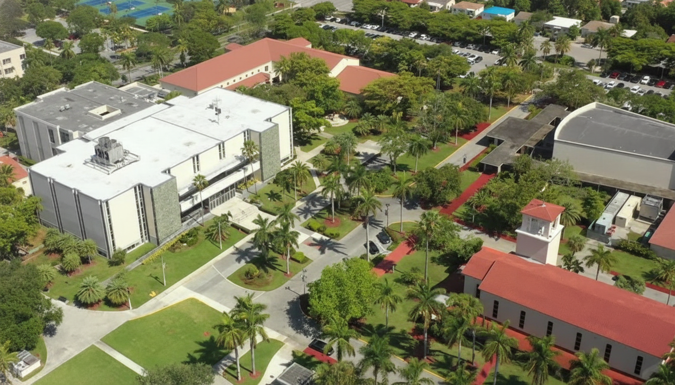 Drone footage of Barry University Miami FL