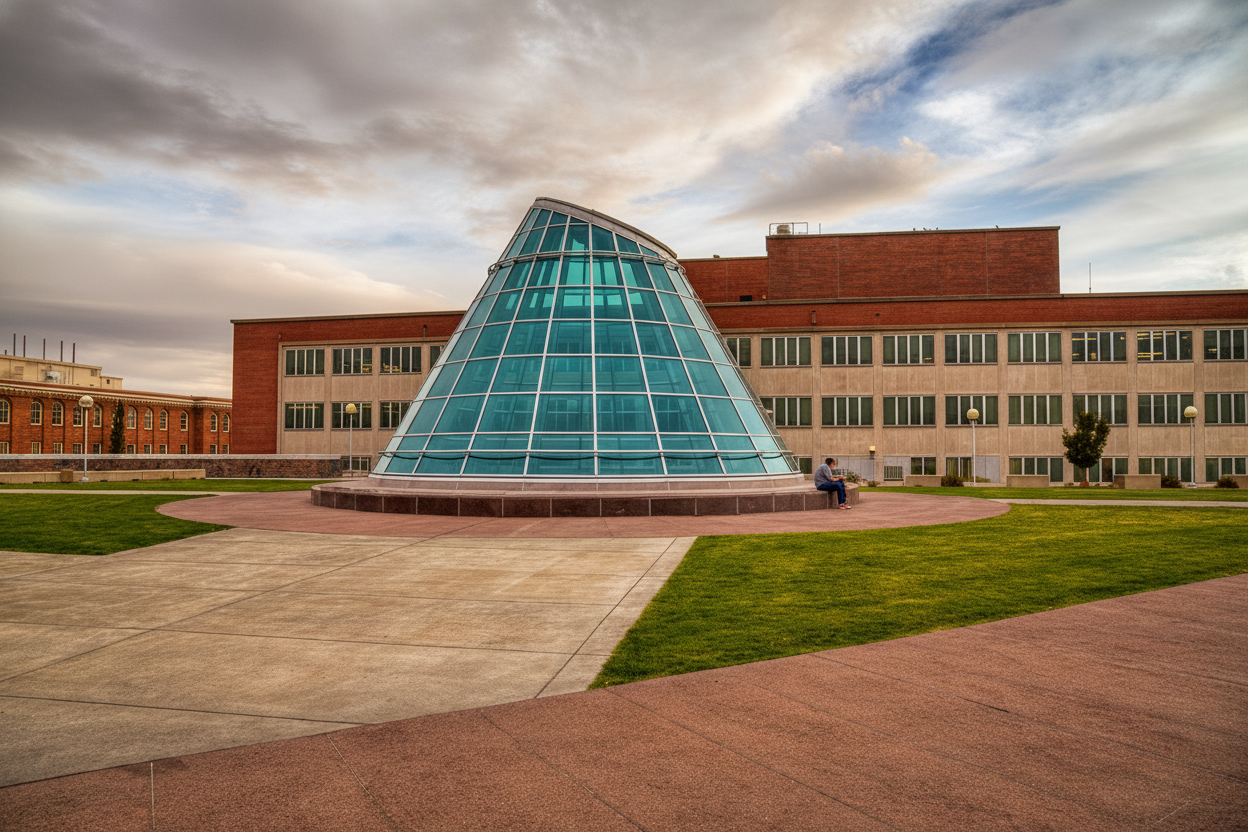 Terrell Library Plaza on the Washington State Campus by David Patterson