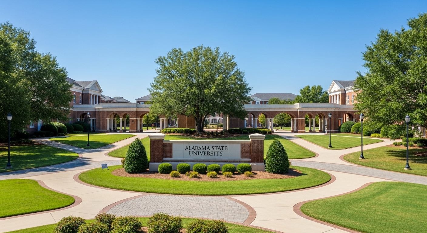 iconic campus entrance gate or sign