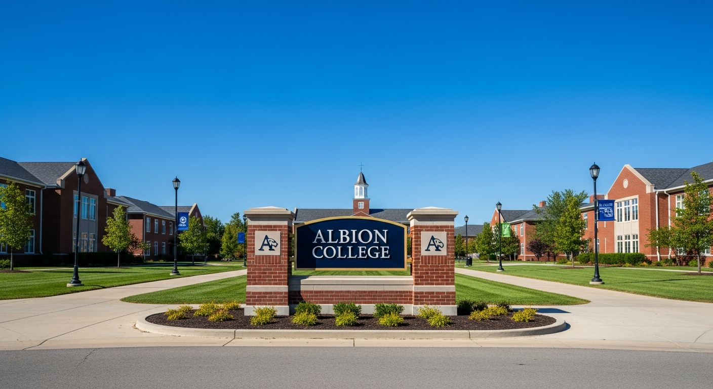 iconic campus entrance gate or sign