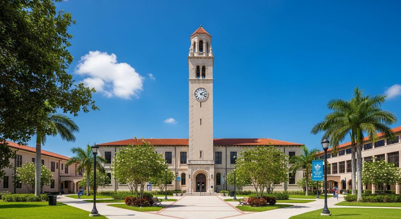 campus bell tower, clock tower, or landmark building