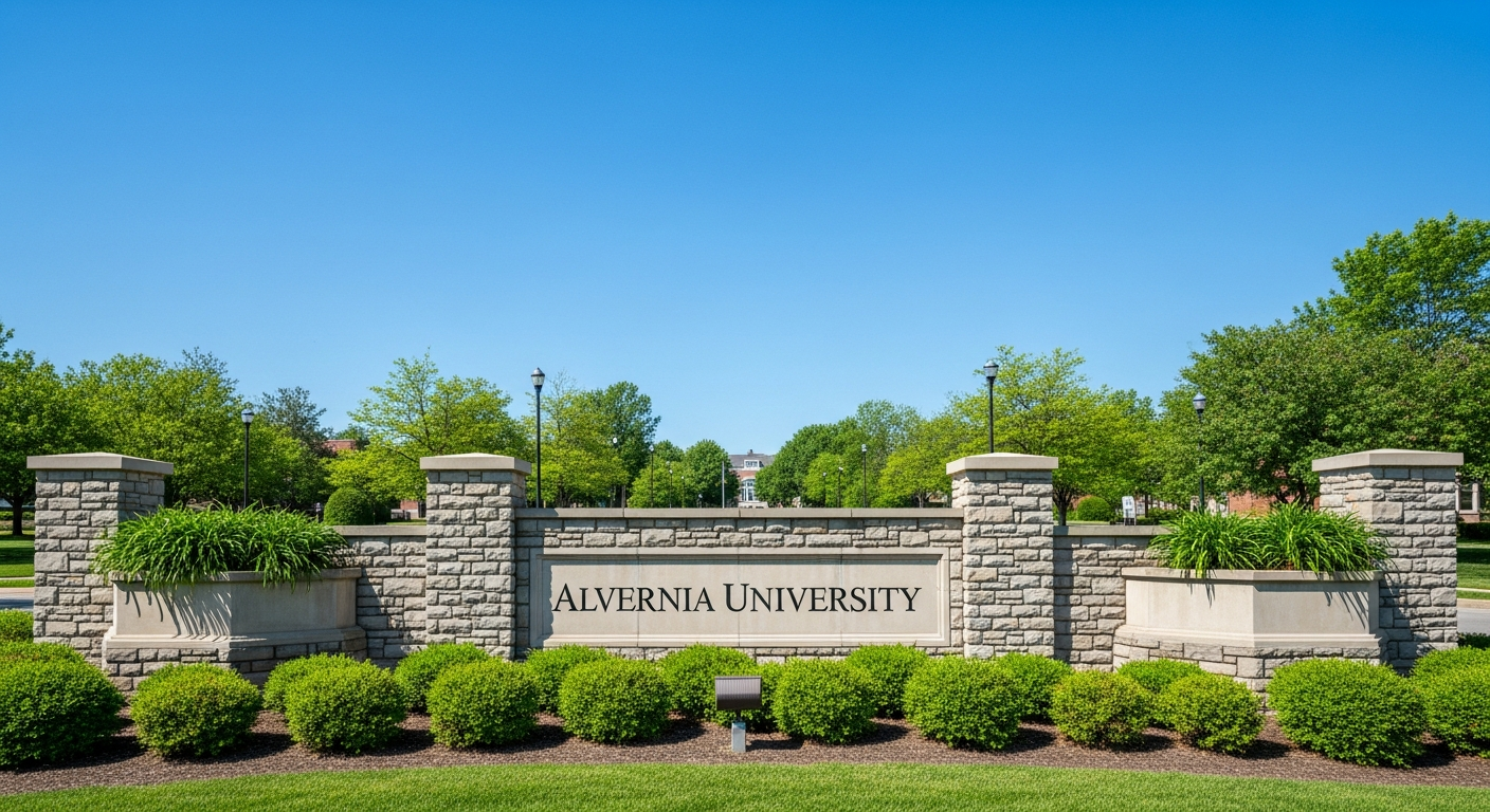 iconic campus entrance gate or sign
