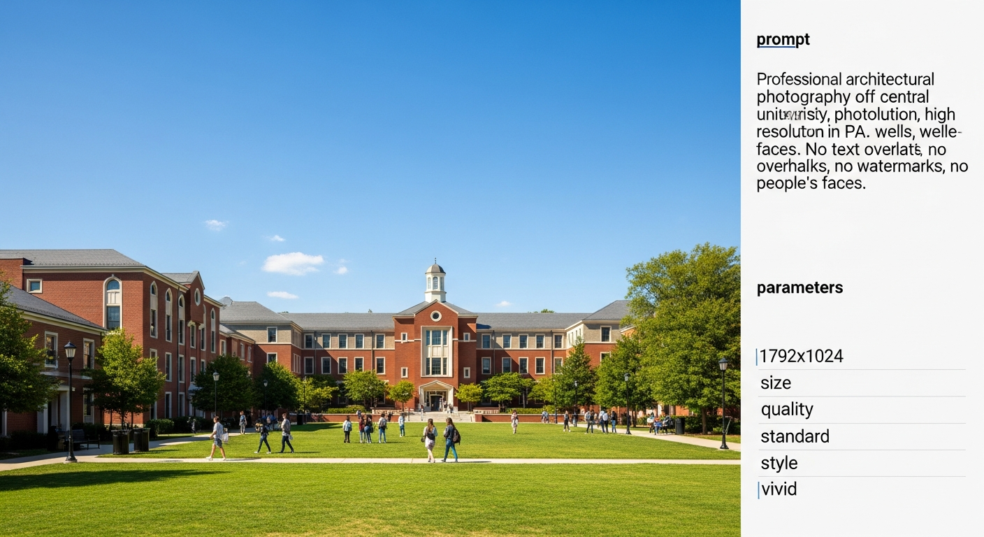 central quad or green space with students