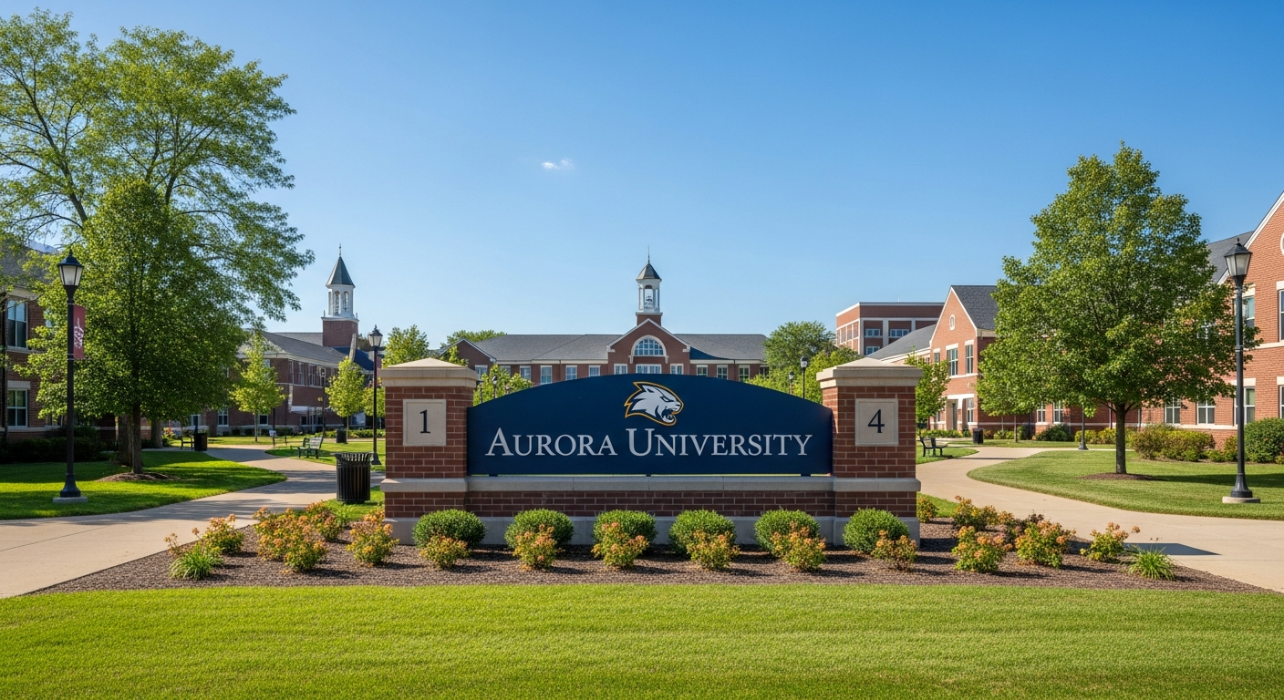 iconic campus entrance gate or sign