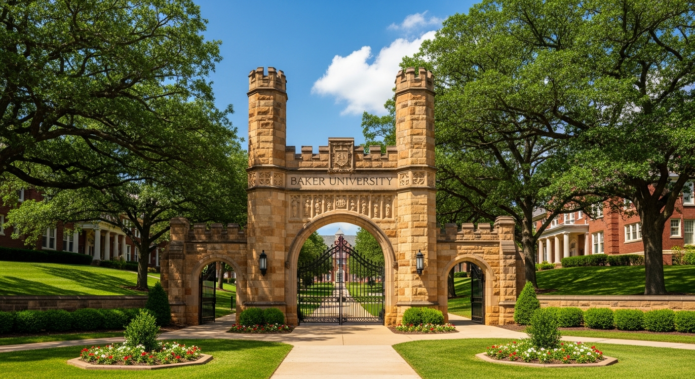 iconic campus entrance gate or sign