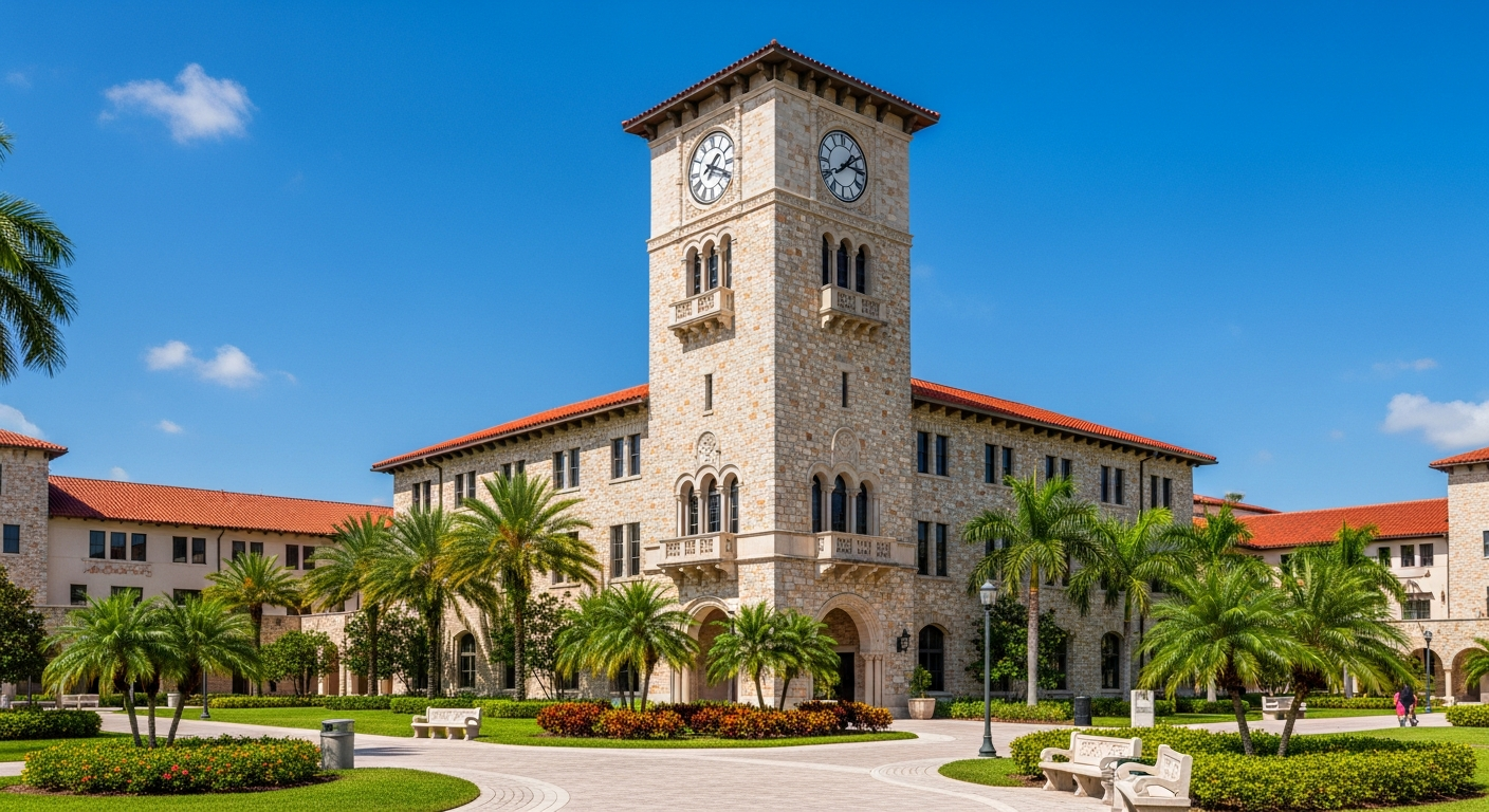 campus bell tower, clock tower, or landmark building