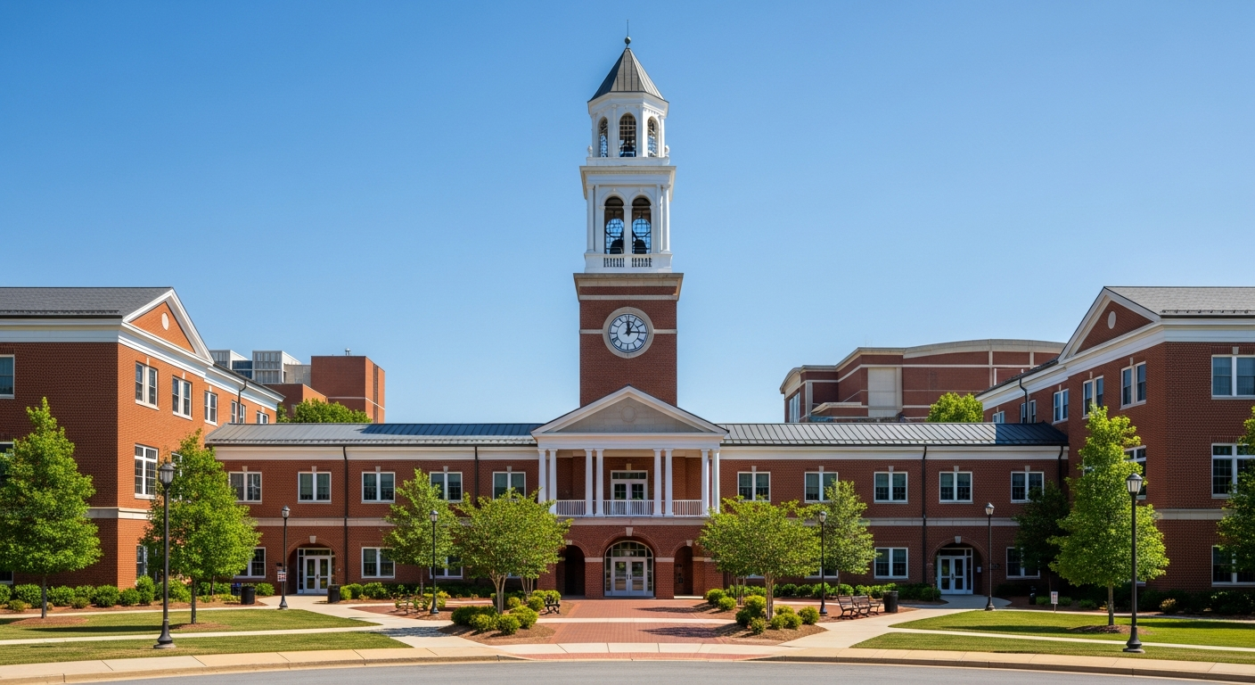 campus bell tower, clock tower, or landmark building