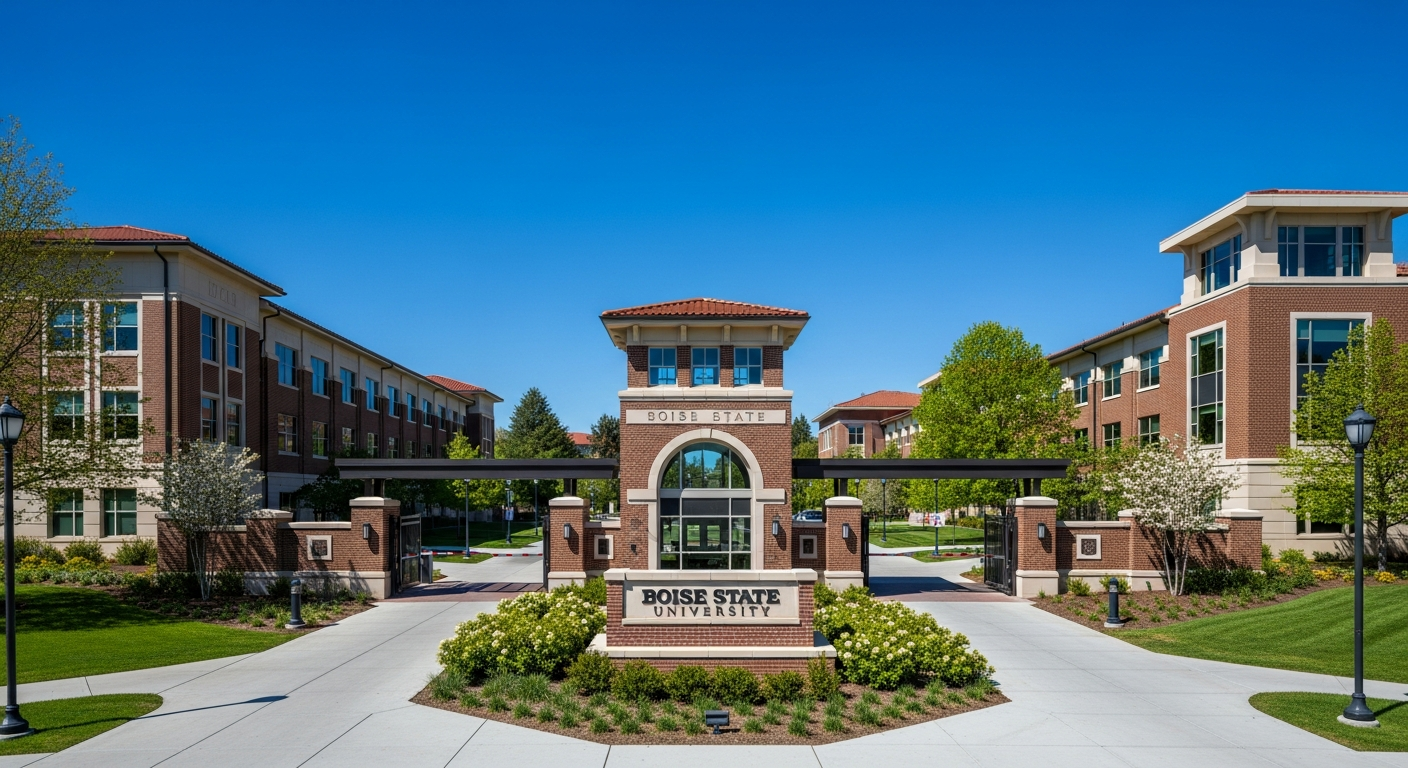iconic campus entrance gate or sign