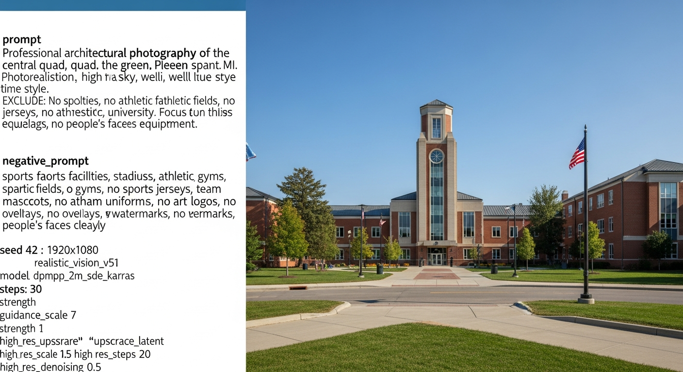 central quad or green space