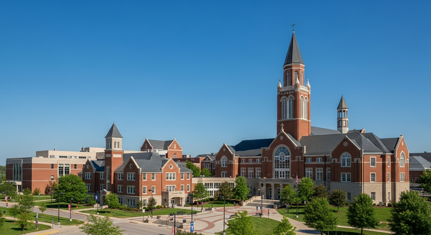 campus bell tower, clock tower, or landmark building