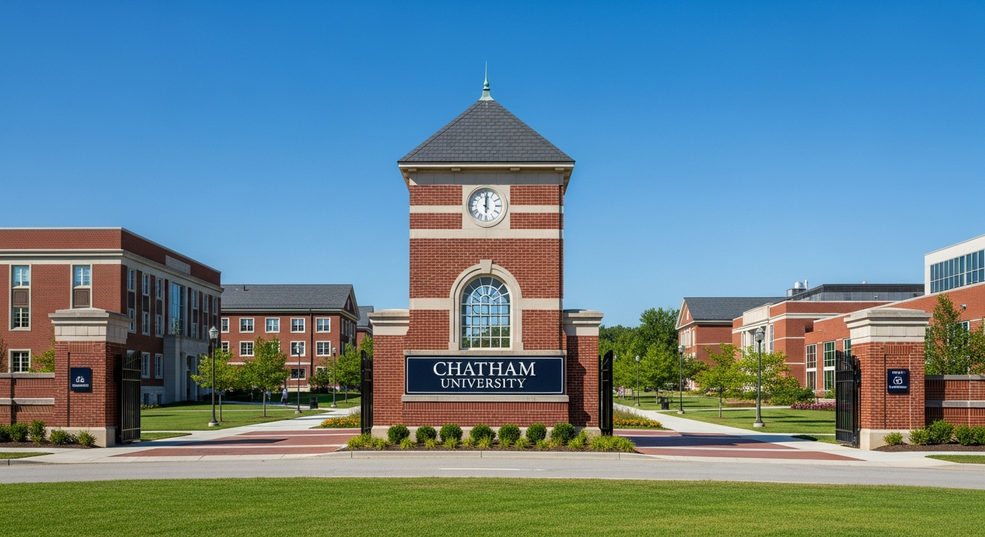 iconic campus entrance gate or sign