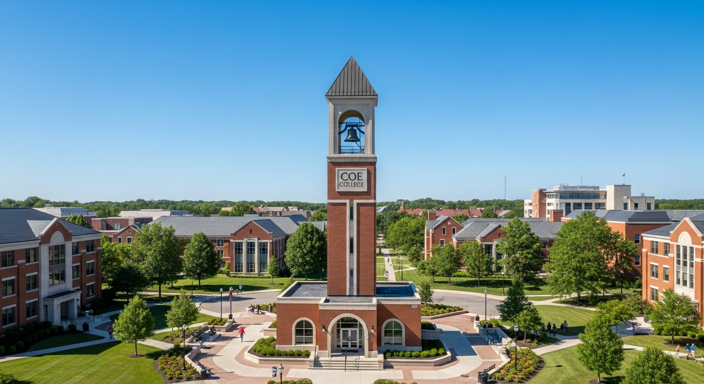 campus bell tower, clock tower, or landmark building