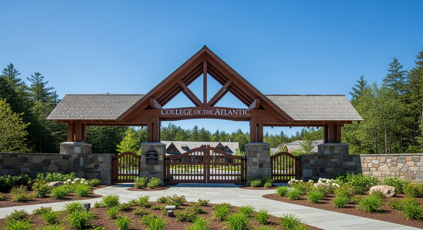 iconic campus entrance gate or sign