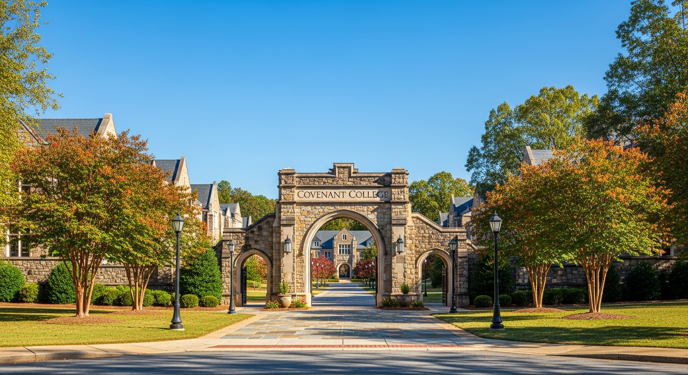 iconic campus entrance gate or sign