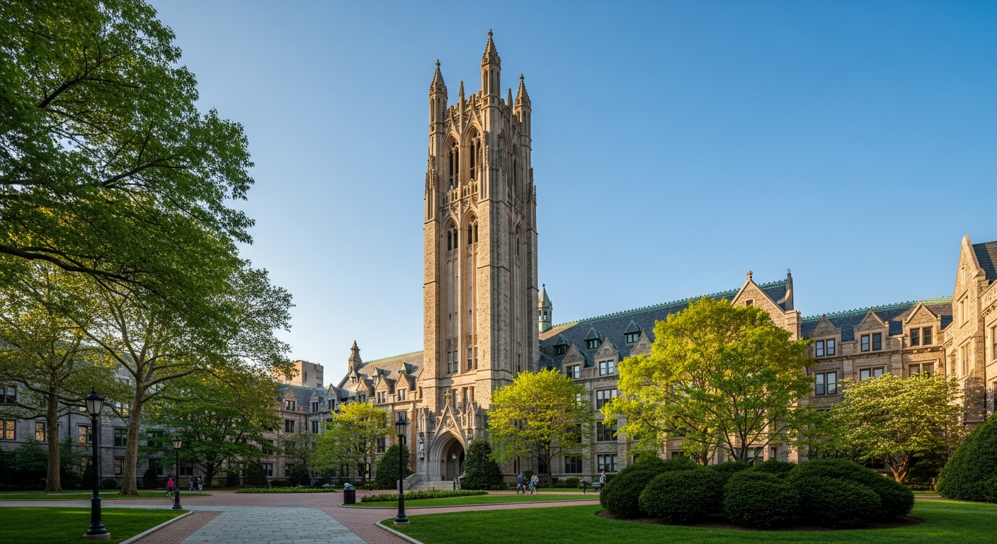 campus bell tower, clock tower, or landmark building