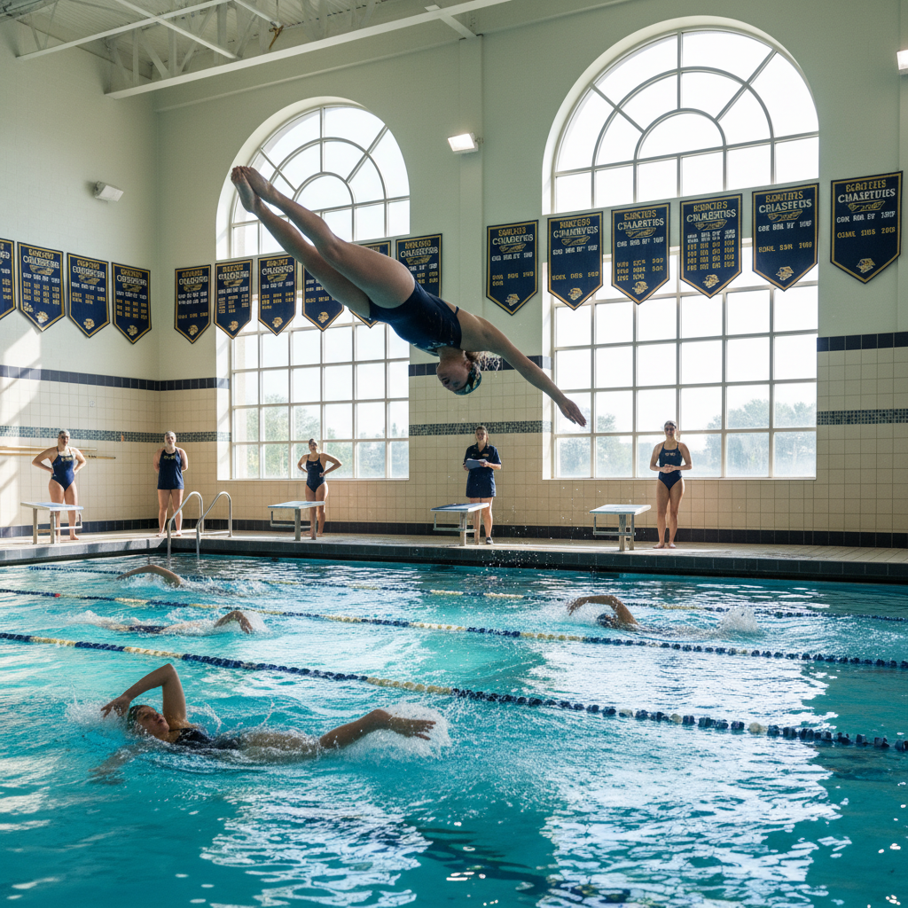 Sports Swimming And Diving Practice