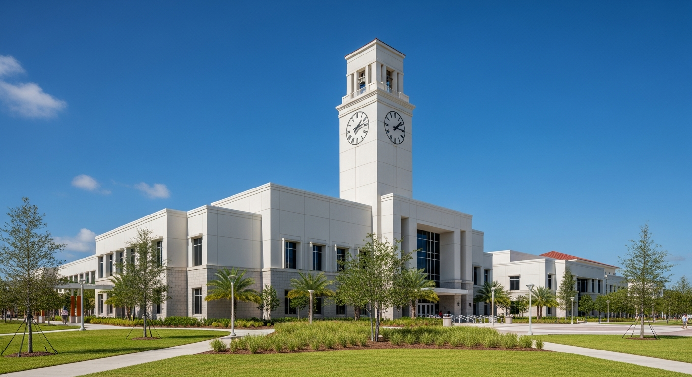 campus bell tower, clock tower, or landmark building