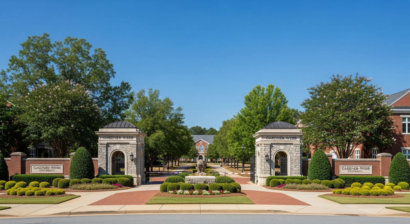 iconic campus entrance gate or sign