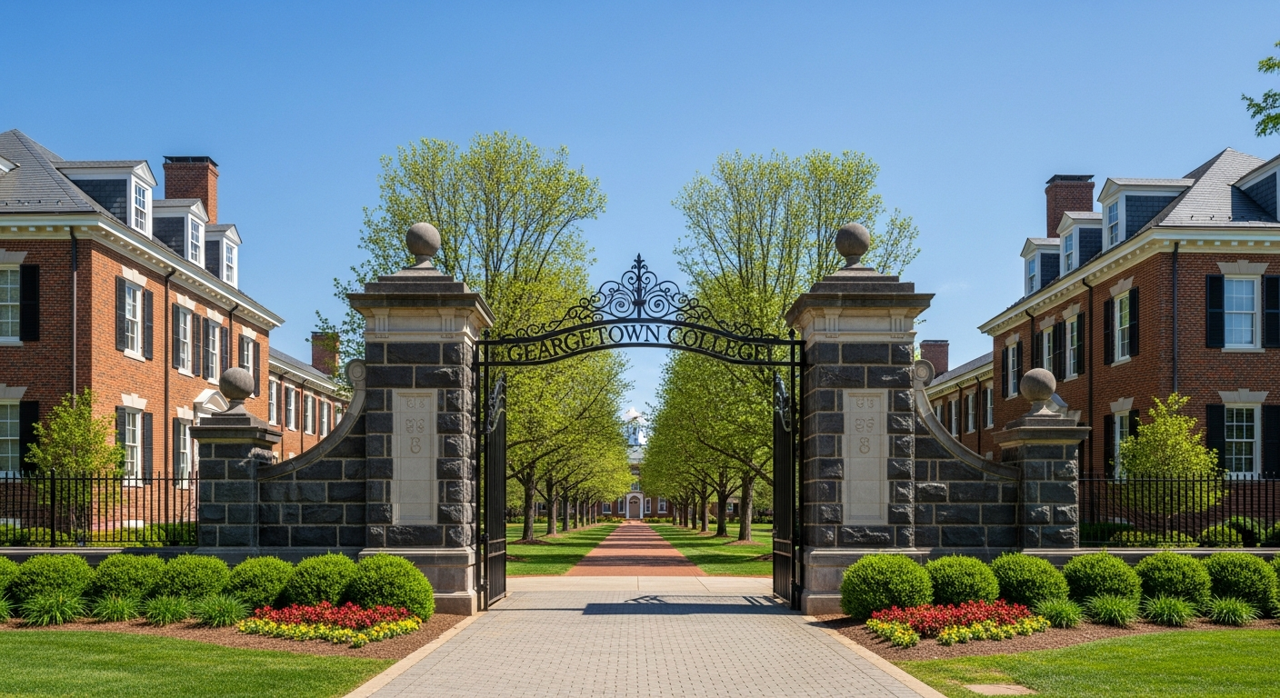 iconic campus entrance gate or sign