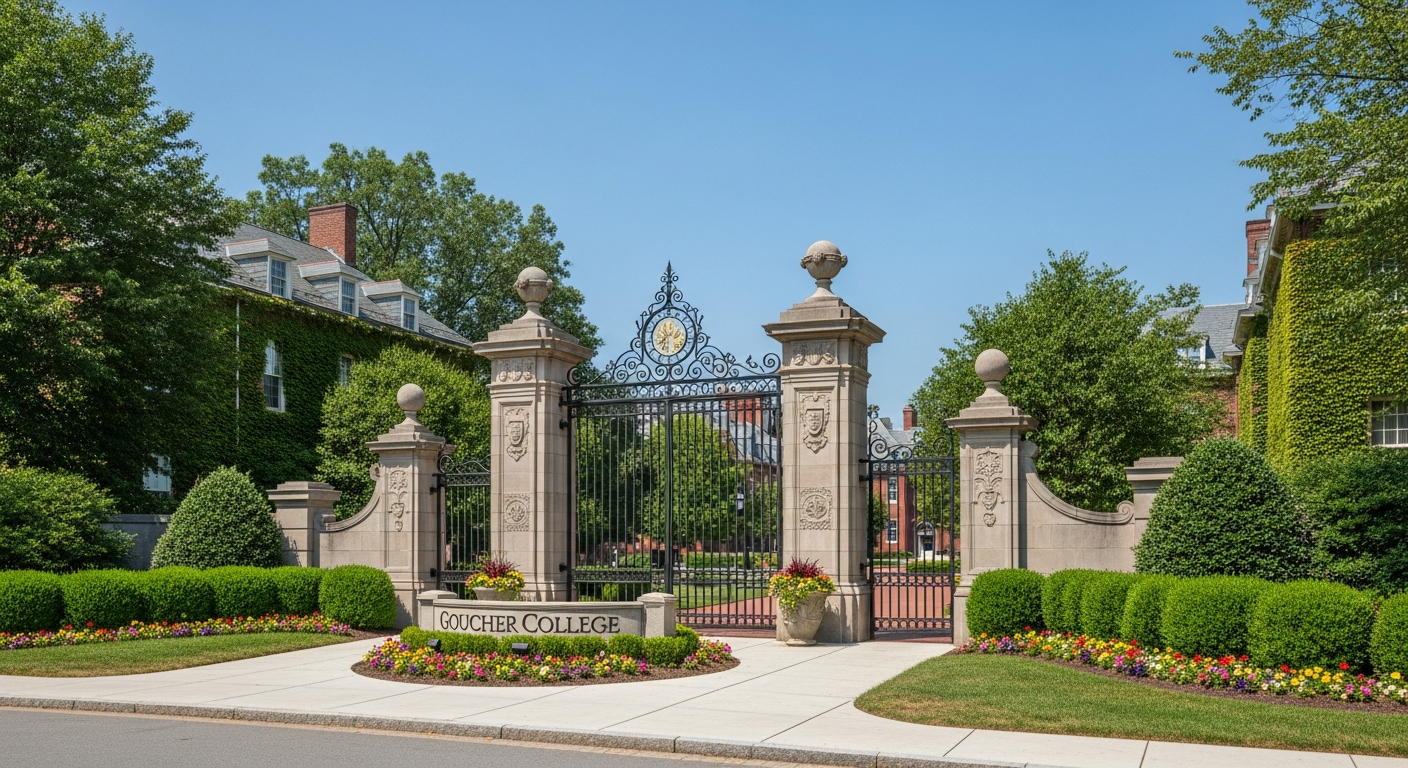 iconic campus entrance gate or sign