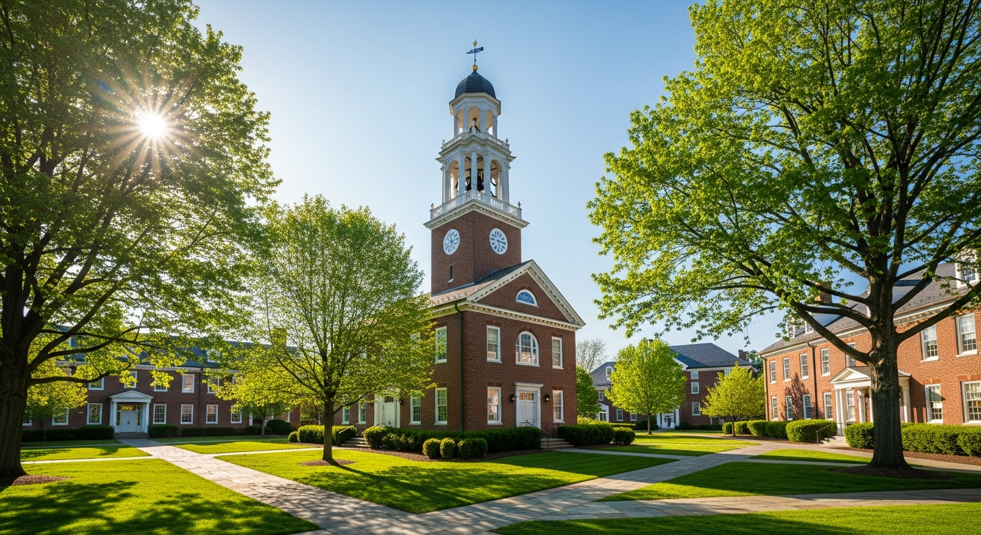 campus bell tower, clock tower, or landmark building