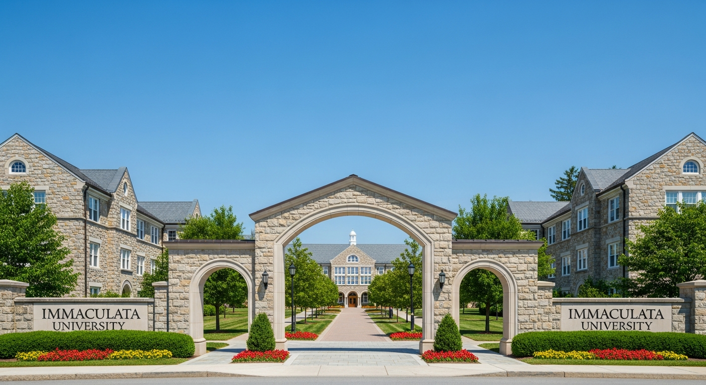 iconic campus entrance gate or sign