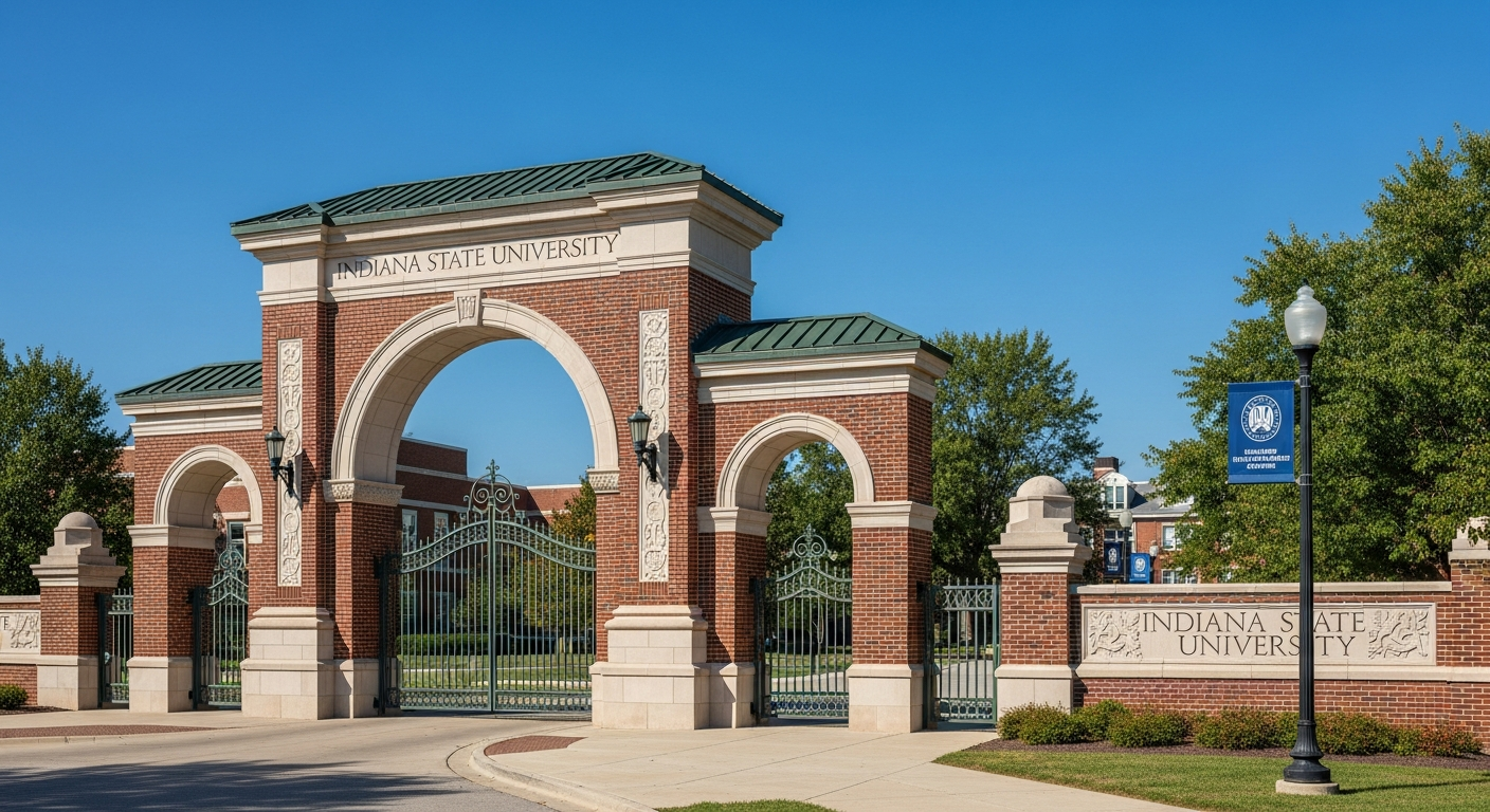 iconic campus entrance gate or sign