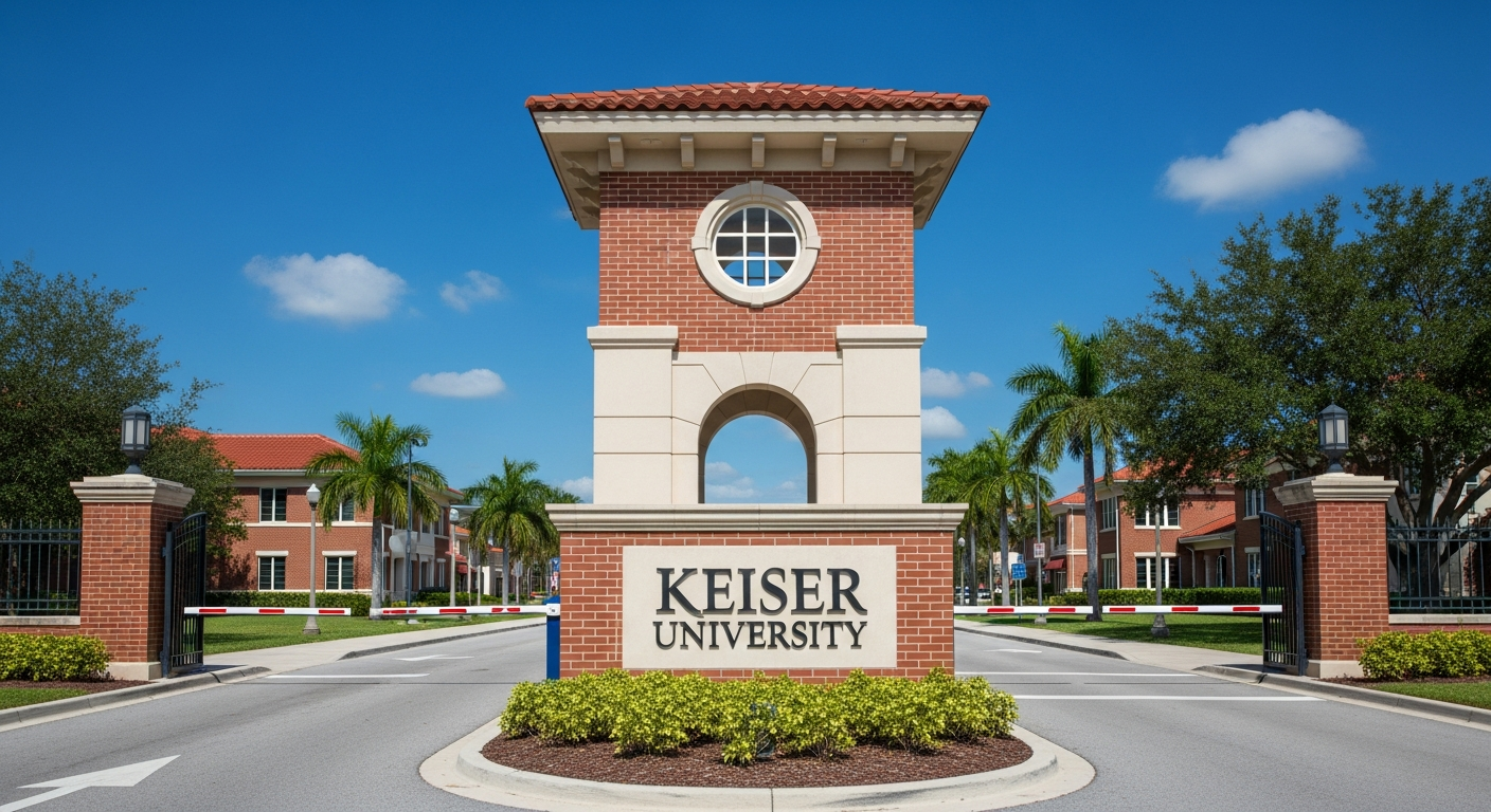 iconic campus entrance gate or sign