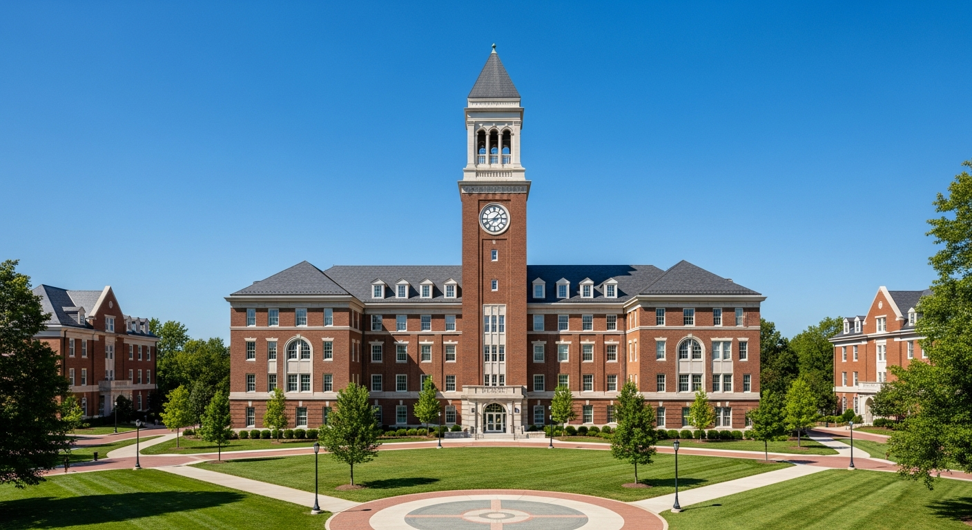 campus bell tower, clock tower, or landmark building