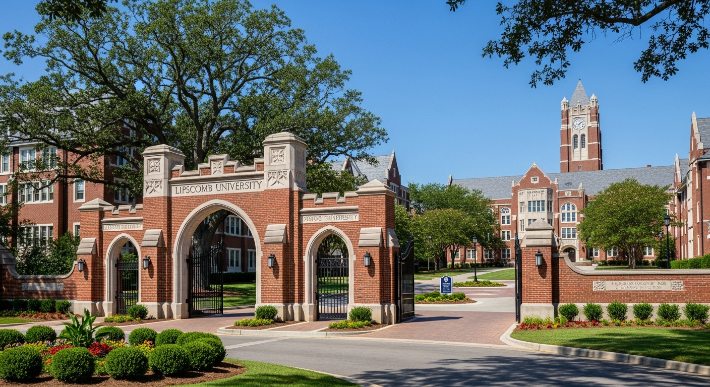 iconic campus entrance gate or sign
