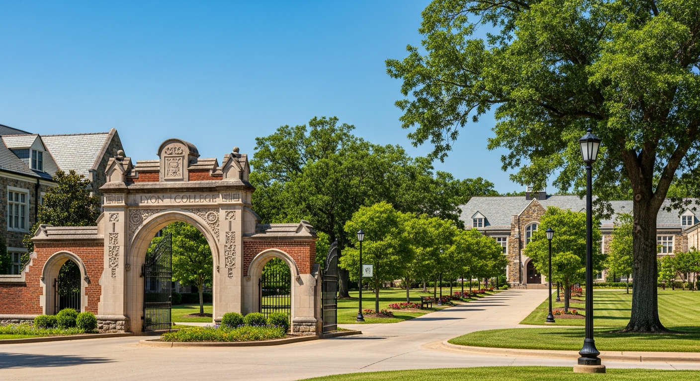 iconic campus entrance gate or sign