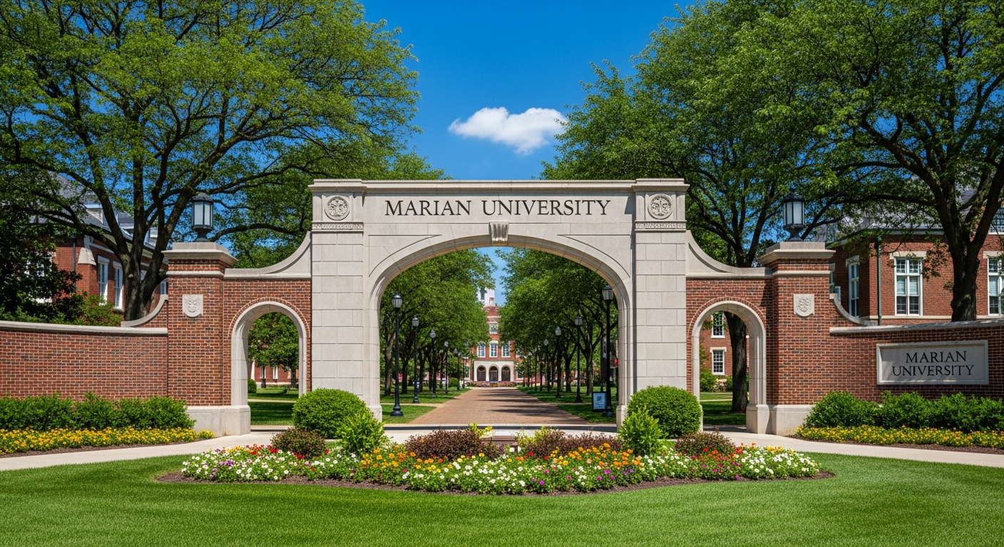 iconic campus entrance gate or sign