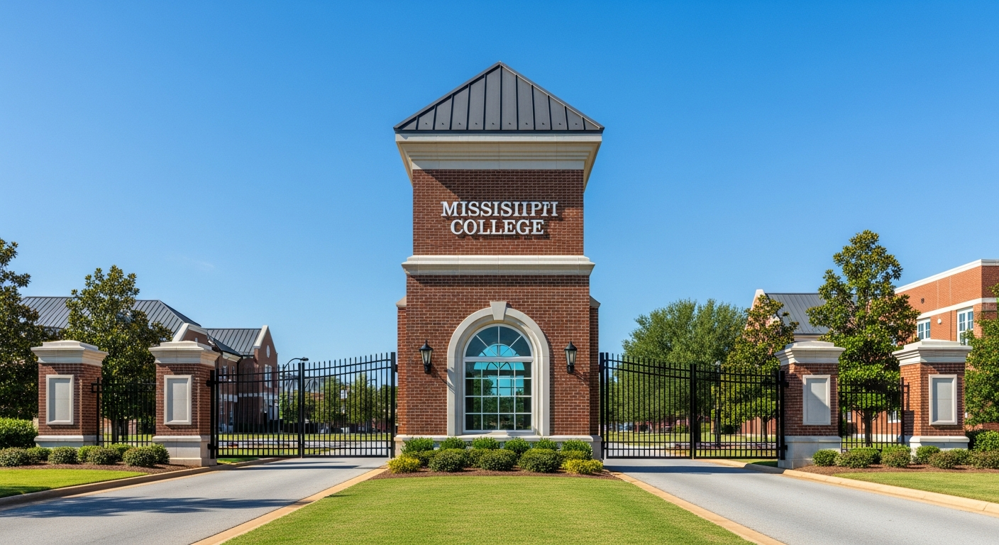 iconic campus entrance gate or sign