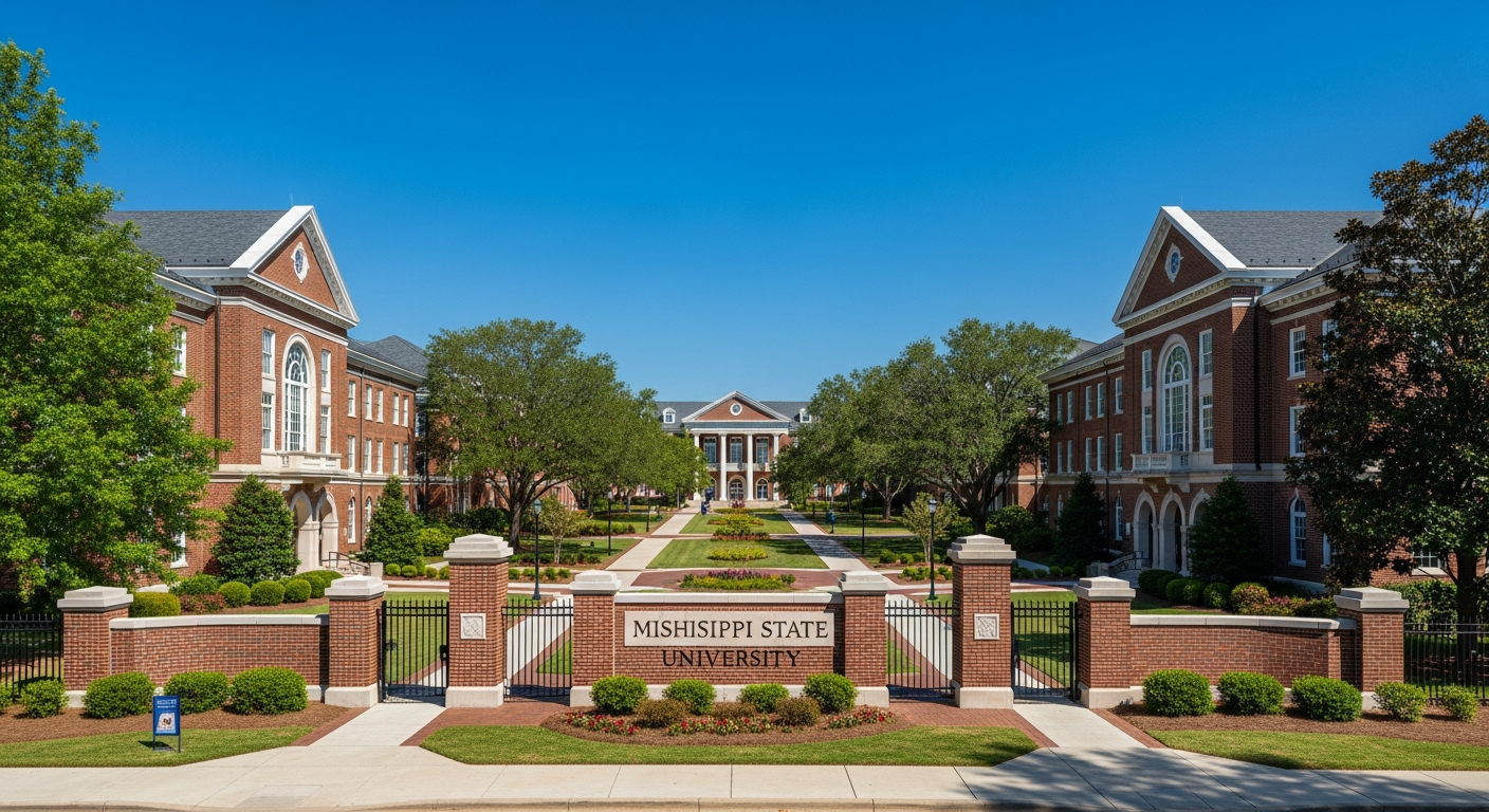 iconic campus entrance gate or sign