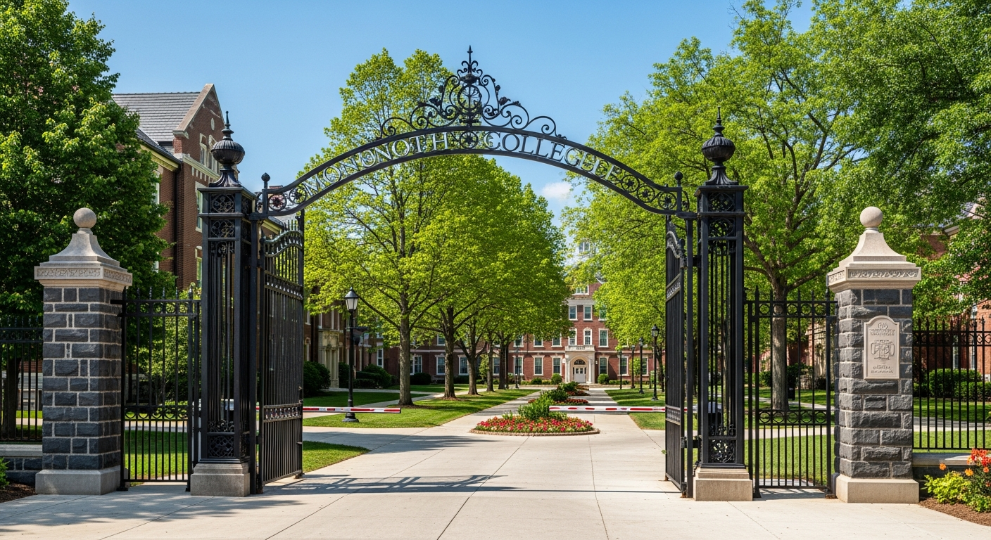 iconic campus entrance gate or sign