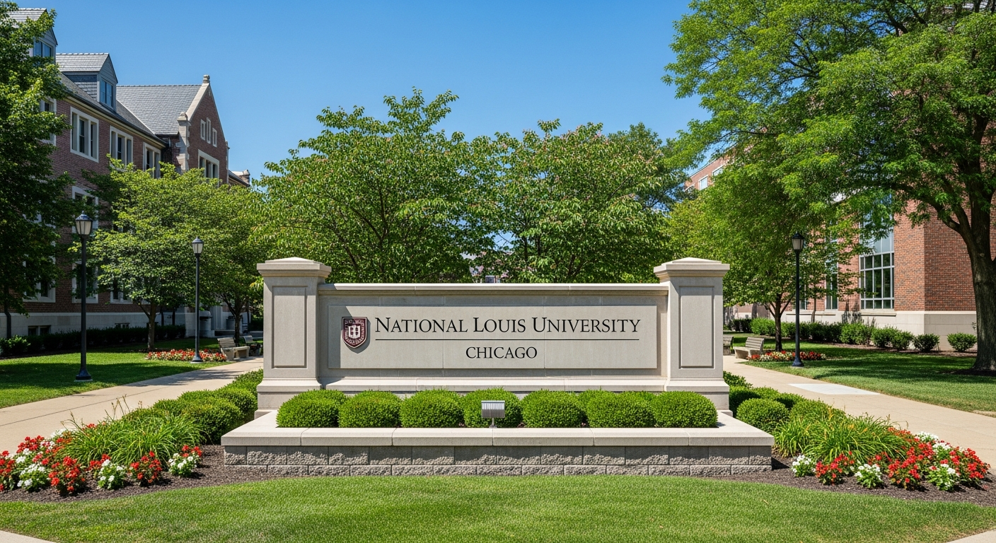 iconic campus entrance gate or sign