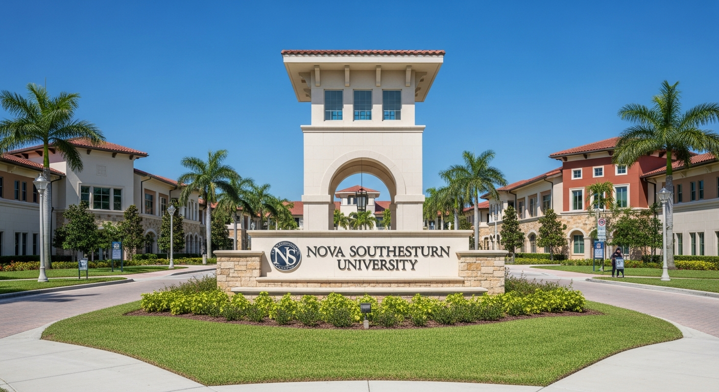 iconic campus entrance gate or sign
