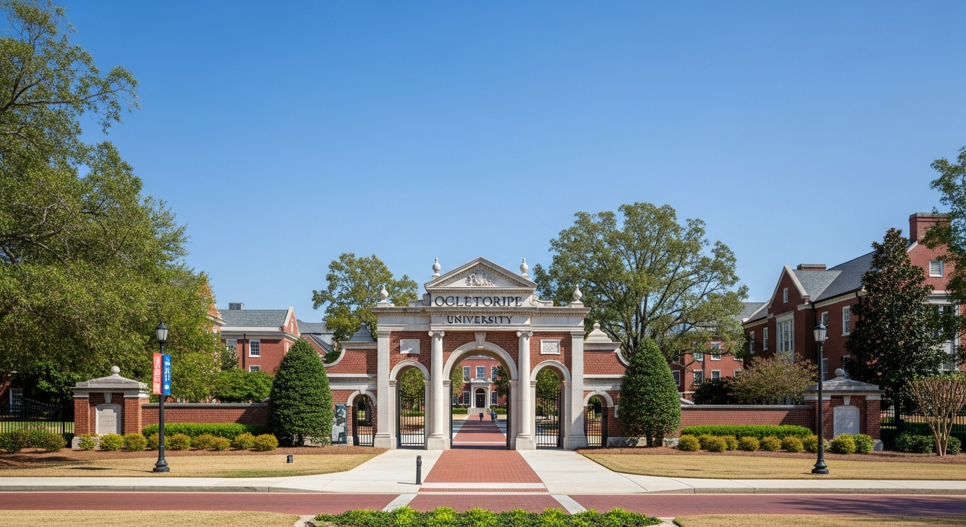 iconic campus entrance gate or sign