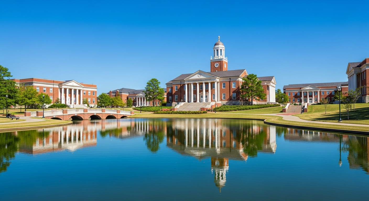 campus bell tower, clock tower, or landmark building