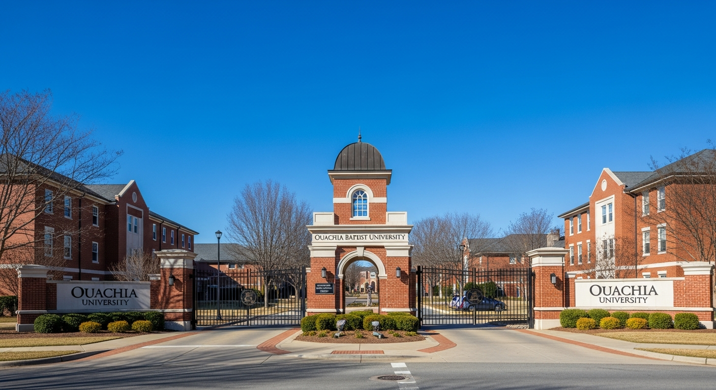 iconic campus entrance gate or sign