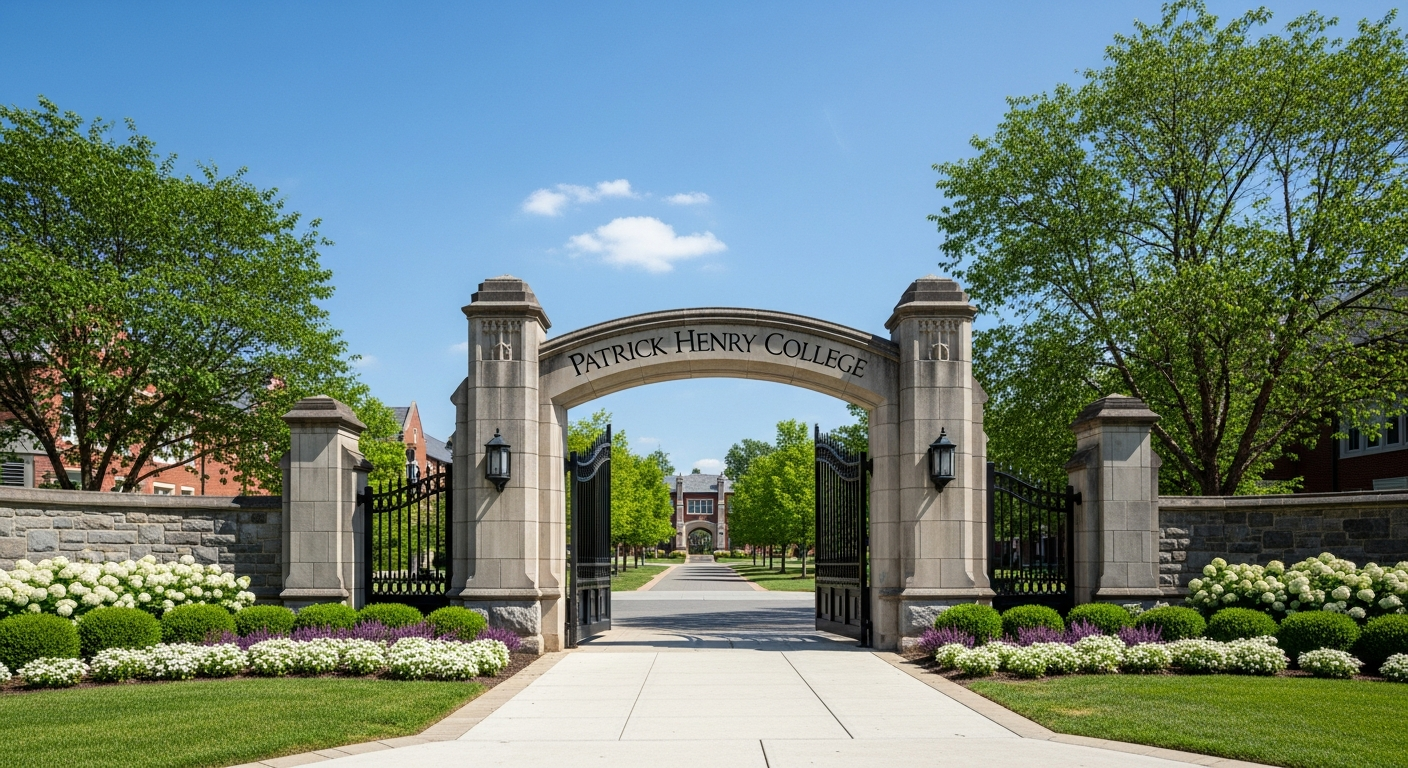 iconic campus entrance gate or sign