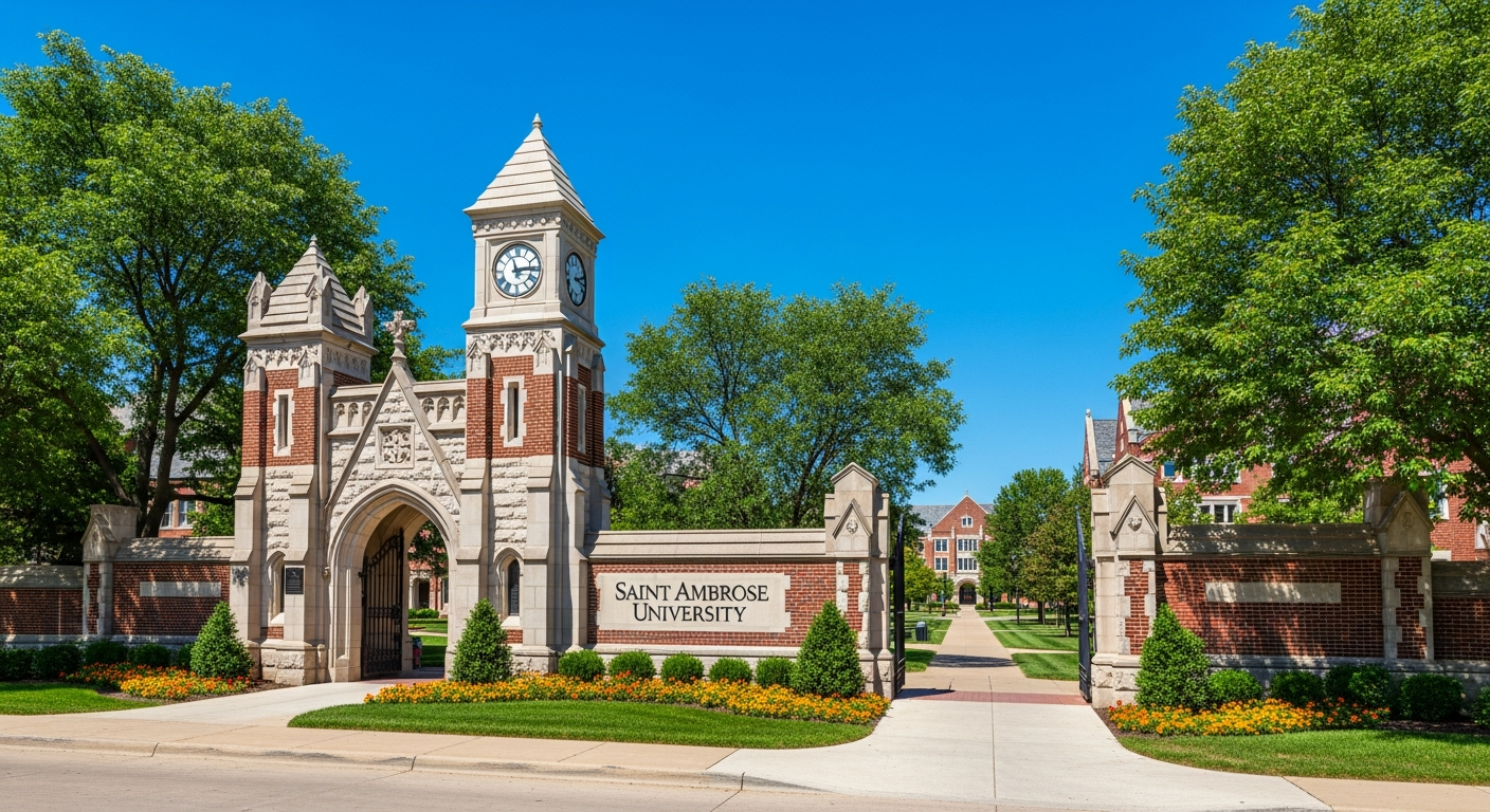 iconic campus entrance gate or sign