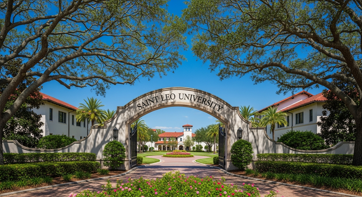 iconic campus entrance gate or sign