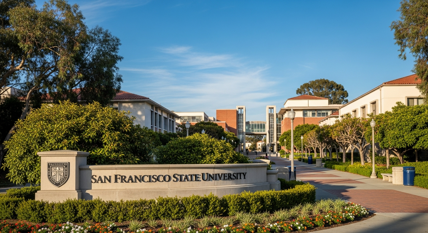 iconic campus entrance gate or sign
