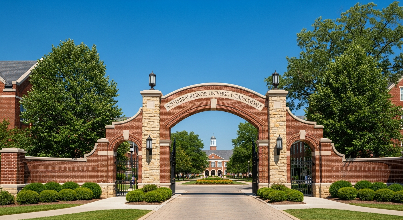 iconic campus entrance gate or sign