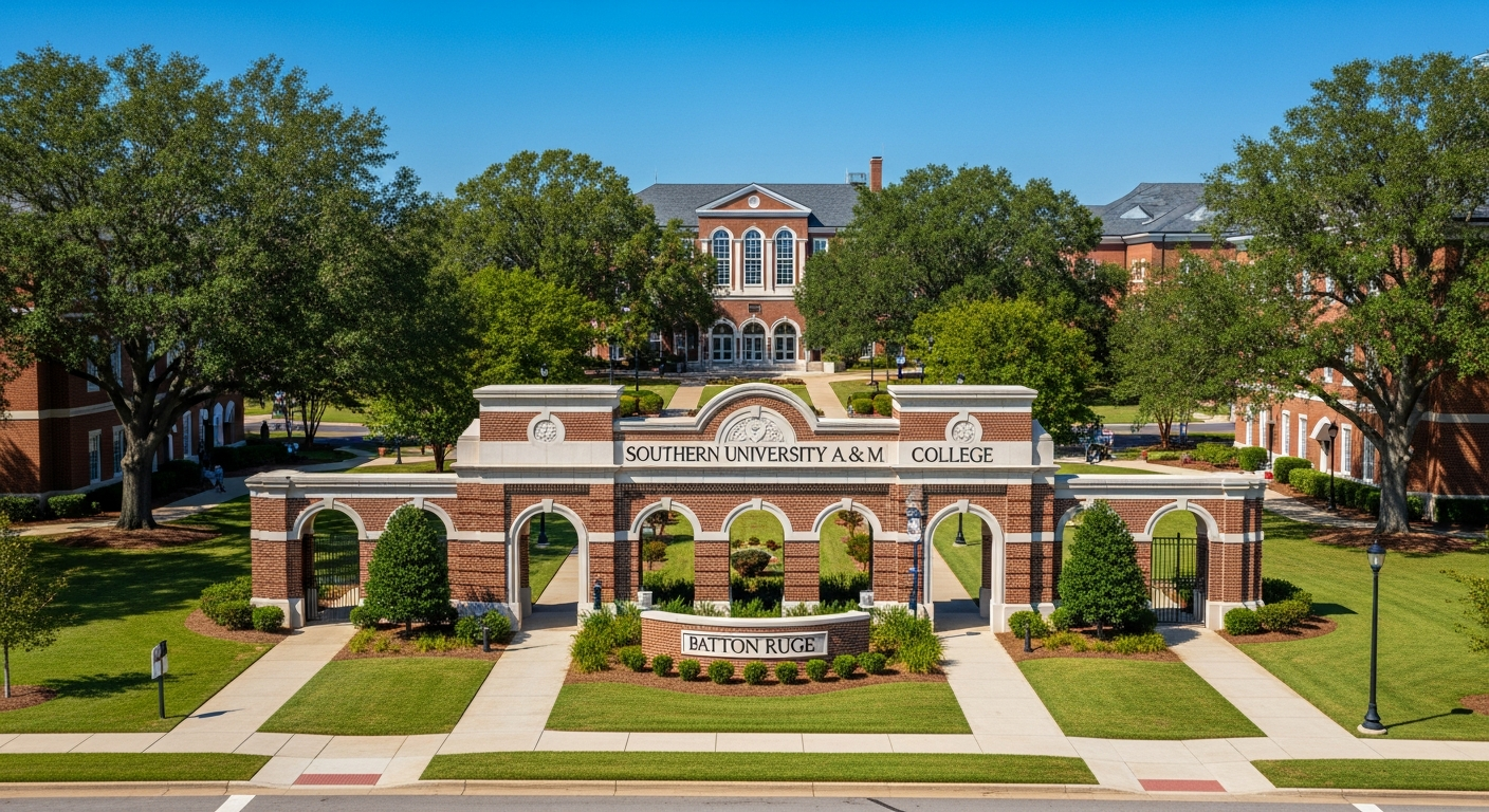 iconic campus entrance gate or sign